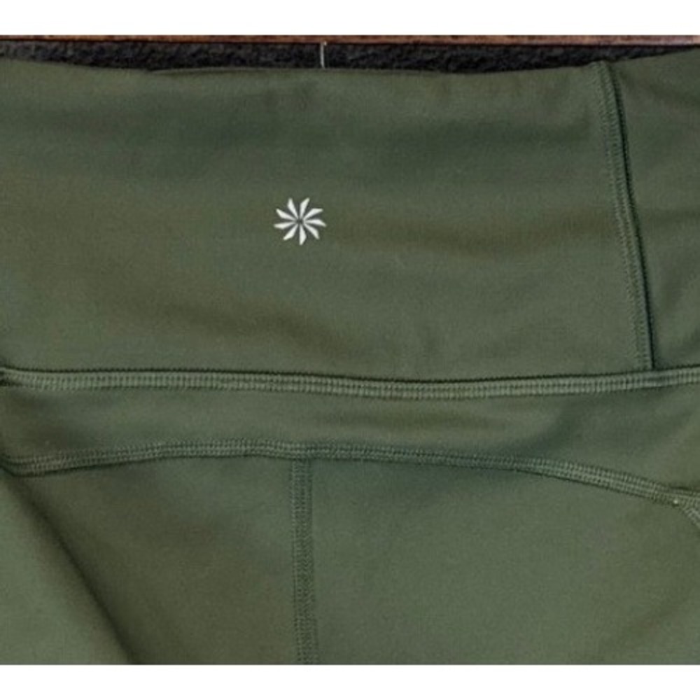 Lot of 2 Athleta Rainier Tight Leggings Size S Green & Teal Zip Pockets Vacation - Picture 13 of 14